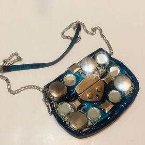 White House Black Market leopard crossbody bag